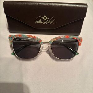 Patricia Nash Floral Sunglasses - Black and Red